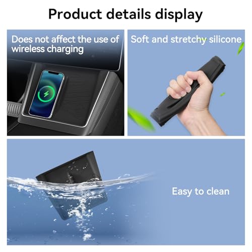 LUCKEASY Wireless Charging Mat for Tesla Model Y Juniper 2025 2026 - size: Star Explorer Style - Model Y Juniper 2025 2026