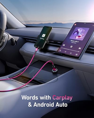 USB C Cable 60W Fast Charging [2 Pack 3FT] USB A to USB C Cable for CarPlay - color: Rose Red, size: 3FT, style: USB A to USB C