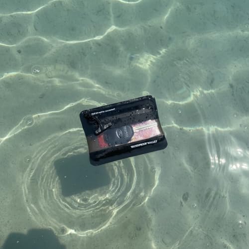 Heavy Duty Airtight Wallet Submersible Waterproof Wallet Protection for Keys, Cards - color: Black with Clear Window, size: 5.2" X 4" / 13.5CM X 10 CM