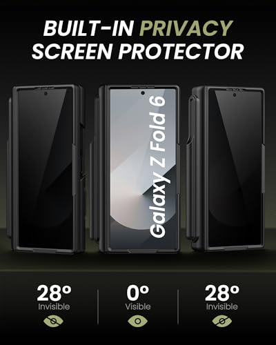 for Samsung Galaxy Z Fold 6 Wallet Case with Card Holder, Black - color: Black-Y