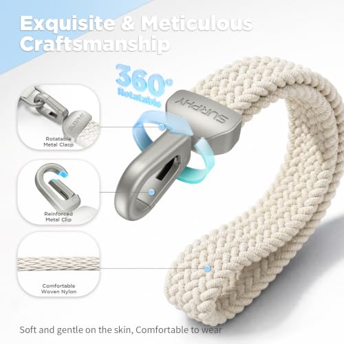 SURPHY Elastic Phone Wrist Strap, Phone Lanyard, Key Chain Lanyards - color: A- Stone