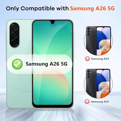 4+4 for Samsung Galaxy A26 5G Screen Protector Camera Lens Protector - size: Galaxy A26