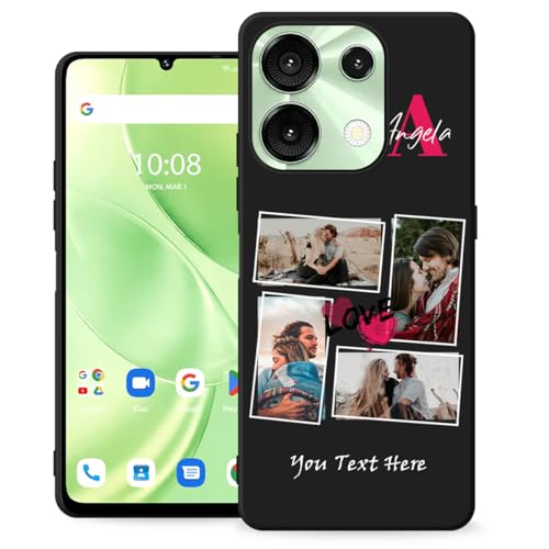 Personalized Phone Case for UMIDIGI G9 5G/UMIDIGI G9T G9C G9A 2024 Printed with Multi Photos Picture,Custom Anti-Drop Non-Slip Carbon Fiber Rubber Cover,Business Logo Customized - color: Pattern06