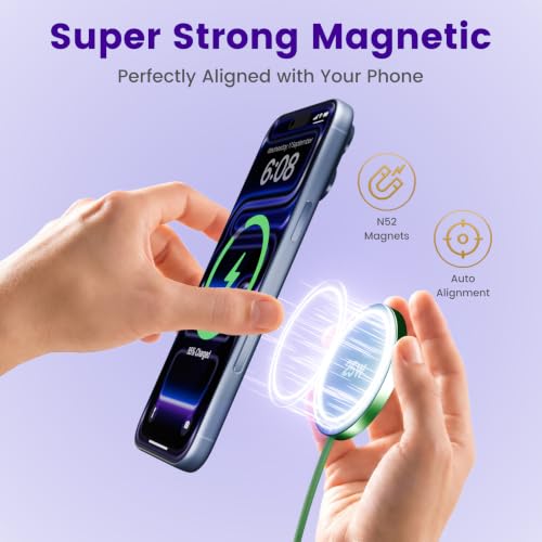 MagSafe 25W Wireless Charger for Apple Magnetic Fast Charging Pad - color: Dark Green