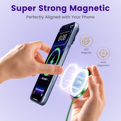 MagSafe 25W Wireless Charger for Apple Magnetic Fast Charging Pad - color: Dark Green