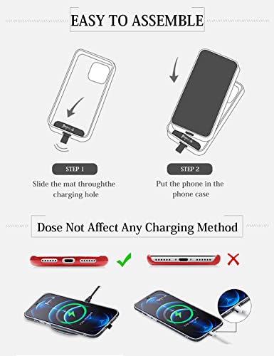 Phone Tether Tab 2 Pack,Universal Phone Lanyard Patch Without Adhesive,Phone Strap Replacement Part for Cell Phone (White&Clear) - color: White&clear