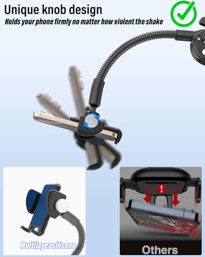 Charchendo Wheelchair & Stroller Phone Holder, Flexible Gooseneck Arm