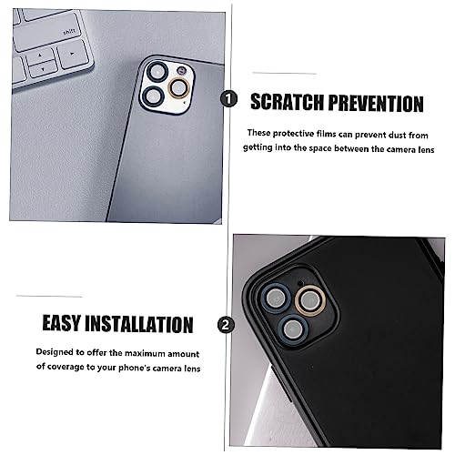 OSALADI 4pcs Camera Lens Protectors for High Definition Scratch Resistant Easy to Clean Lens Film Compatible Coverage