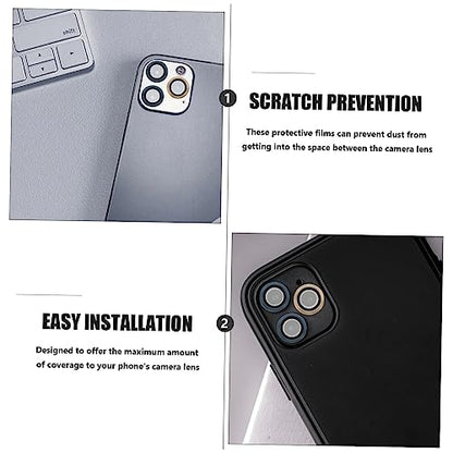 OSALADI 4pcs Camera Lens Protectors for High Definition Scratch Resistant Easy to Clean Lens Film Compatible Coverage