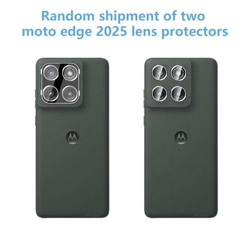 Anoowkoa 2 Pack Designed for Motorola Edge 2025 3D Screen protector + [2 Pack] Moto Edge 2025 Camera Lens Tempered Glass protector.9H Hardness.Anti-Fingerprint.No Air-Bubbles.Easy Installation