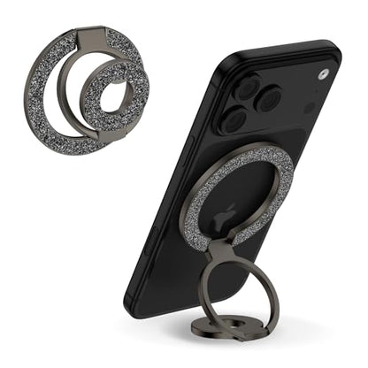 MagSafe Phone Grip Magnetic Finger Holder for Samsung Galaxy S26 S25 Ultra - color: Black