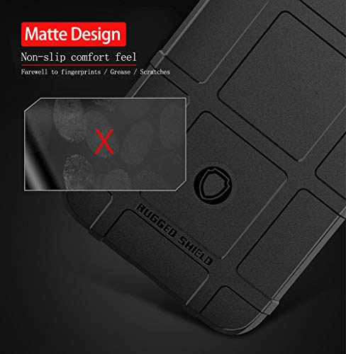 for iPhone Xs/X case, (Rugged Shield Series) TPU Thick Solid Armor Tactical Protective Cover Case for iPhone Xs/X (5.8 inches) - Dark Black - color: Dark Black