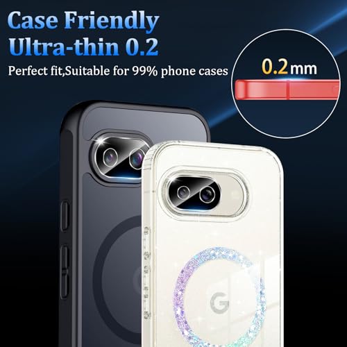 3 Pack Tempered Glass Camera Lens Protector for Google Pixel 10a - size: Google Pixel 10a