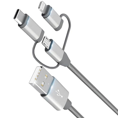 MFi Certified 3 in 1 Multi Charging Cable 1Pack - size: 1 Pack,3.4ft