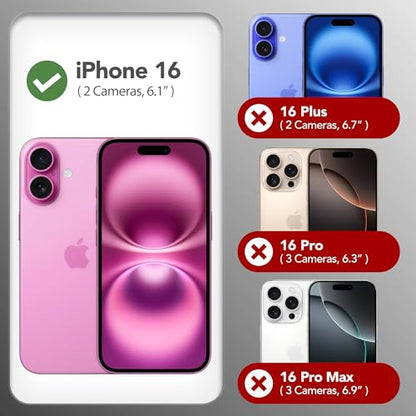 GONEZ Magnetic for iPhone 16 Case, Silicone Cover Chalk Pink - color: A-Chalk Pink, size: Iphone 16