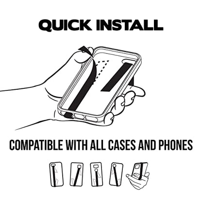 Phone Loops: Silicone Elastic Grip Strap, Holder for Hand, Small, Light and Discreet Slim Strap, Secure Hand Holder and Grip Strap - color: Silicone: Teal