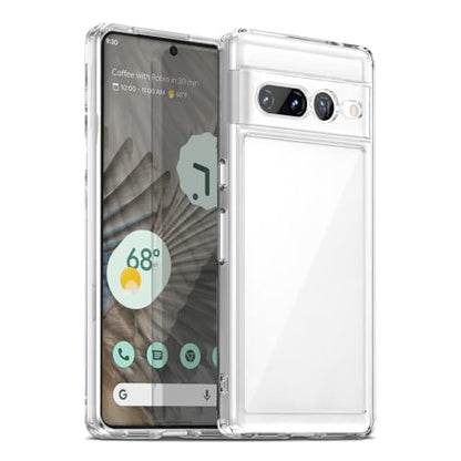 Case for Google Pixel 7 Pro, Military Grade Drop Protection Phone Case, Yellowing Resistant, Anti-Scratch Hard PC Back, Shockproof Hard Ultra-Thin Protective Cover, Clear - size: Google Pixel 7 Pro