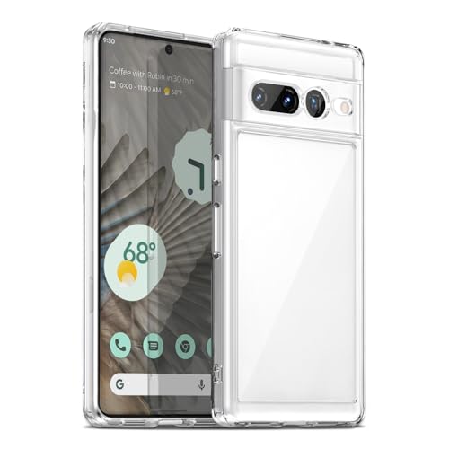 Case for Google Pixel 7 Pro, Military Grade Drop Protection Phone Case, Yellowing Resistant, Anti-Scratch Hard PC Back, Shockproof Hard Ultra-Thin Protective Cover, Clear - size: Google Pixel 7 Pro
