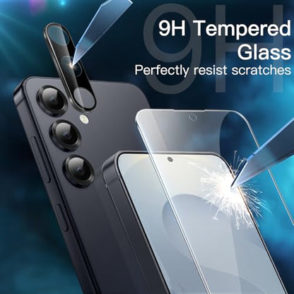 JETech 5 in 1 Matte Case for Samsung Galaxy S25, Black - color: Black, size: S25