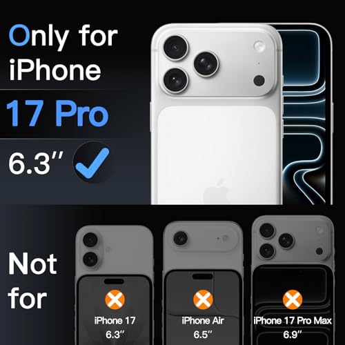 JETech Camera Lens Protector for iPhone 17 Pro, Clear, 3-Pack - size: iPhone 17 Pro