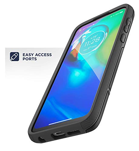 ENCASED Heavy Duty Moto G Power Case (2020 Rebel Armor) Military Grade Full Body Rugged Cover (Motorola G Power) Black