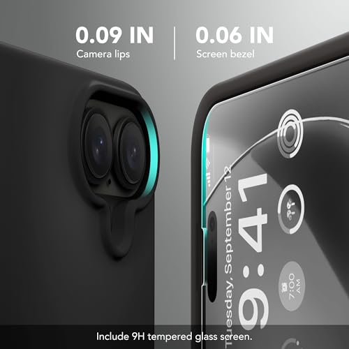 GONEZ Magnetic for iPhone 16 Case, Silicone Cover Black - color: Black, size: Iphone 16