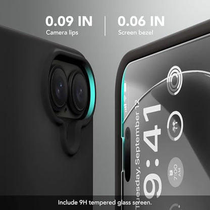 GONEZ Magnetic for iPhone 16 Case, Silicone Cover Black - color: Black, size: Iphone 16
