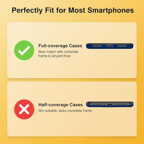 Xthrotsenk Rotatable Metal Lanyard Patch Cell Phone Lanyard Tab Phone Tether Tab Stainless Steel Phone-Lanyard-Tether-Tabs for All Full Cellphone Cases (3 Styles)