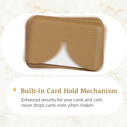 Luner - Eco Leather Magnetic Side-Access Card Wallet Compatible with Magsafe - [for iPhone 16, 15, 14, 13, 12 series] - [Holds 2 cards] - Light Brown - color: Light Brown, style: Side-access