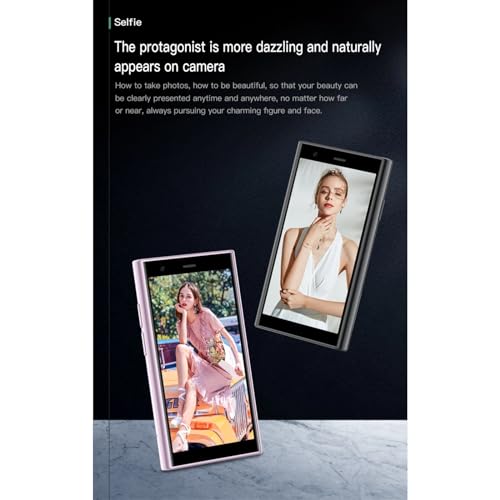 Yoidesu S23 Pro Smartphone, 3in 3D Glass Super Small Cell Phone, Dual SIM 2GB 16GB ROM for Android 8.1 Ultra Thin Mobile Phone, 1000mAh The World's Smallest Backup Phone - color: Black