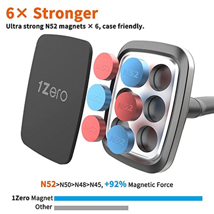 1Zero Magnetic Phone Car Mount 14-Inch Gooseneck Long Arm Extension - color: Magnetic Phone Mount