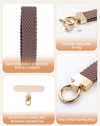 Cell Phone Wrist Strap for Women, Versatile Cell Phone Wristlet Strap - color: Black