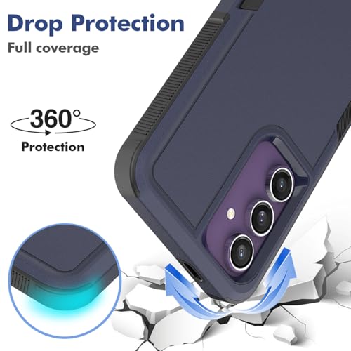 Dionsibei Designed for Samsung Galaxy A52 5G Case 2 in 1 Military Grade Drop Heavy Duty Rugged Shockproof Protective Cover Case for Galaxy A52 5G Phone Case (Blue) - color: Blue