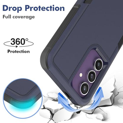 Dionsibei Designed for Samsung Galaxy A52 5G Case 2 in 1 Military Grade Drop Heavy Duty Rugged Shockproof Protective Cover Case for Galaxy A52 5G Phone Case (Blue) - color: Blue
