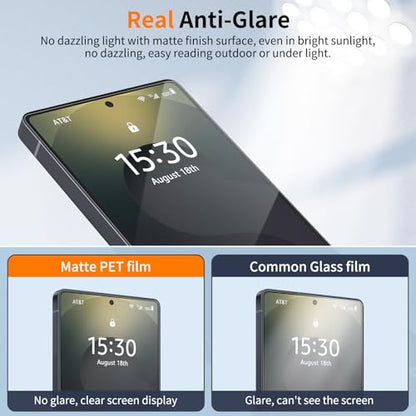 3 Pack Tempered Glass Privacy Screen Protector for iPhone 15 Pro 6.1 Inch, Original Touch Sensitivity with Auto Alignment kit - color: S25-HD