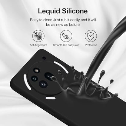 GiiYoon Silicone Case for Nothing Phone 3a Pro, Black - color: Black, size: Nothing Phone 3a Pro