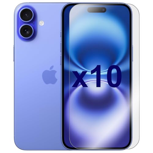 10 Pack 9H Tempered Glass Screen Protector Guard for Apple iPhone 16 PLUS Front Bulk