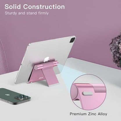 JETech Foldable Tablet Stand for 4-11" Tablets and Phones, Rose Gold - color: Rose Gold