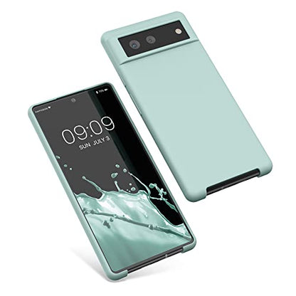 kwmobile Case Compatible with Google Pixel 6 Case - TPU Silicone Phone Cover with Soft Finish - Mint Matte - color: mint matte, size: Pixel 6