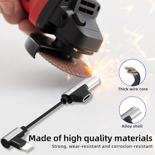 for iPhone Aux Adapter Lightning to 3.5mm Headphone Jack Charging Splitter (2in1) 14 13 12 Pro Max Lighting Wired Earphone Cable Dongle Charger Cord Adaptor Audio Power Car Connector for Ipad