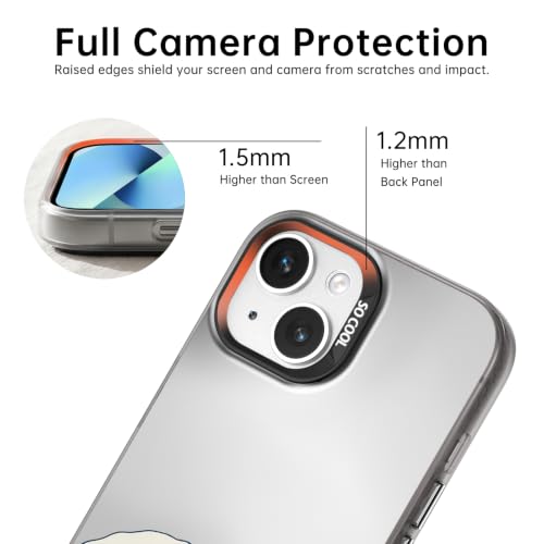 for iPhone 13 Case, TPU, Drop Protection, Waves | Matte Silver Back, Shockproof, Fade-resistant, Anti-yellow, Lens Protection, Precise Cutout, Slim grip, Waves - color: Waves, size: iPhone 13