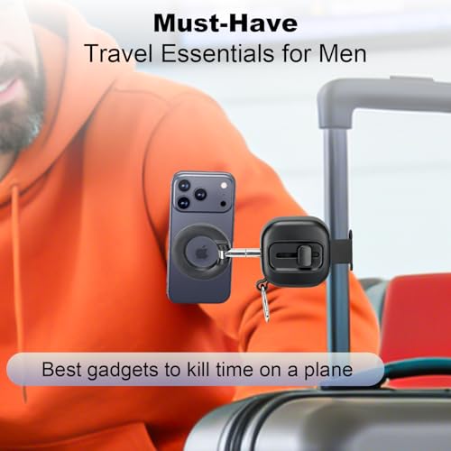 koolehaoda Airplane Phone Holder Travel Essentials Magnetic for MagSafe - color: Black