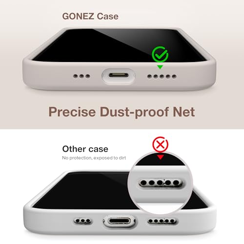GONEZ Magnetic for iPhone 13/14 Case, Silicone Cover Stone - color: A-Stone, size: Iphone 13 /Iphone 14