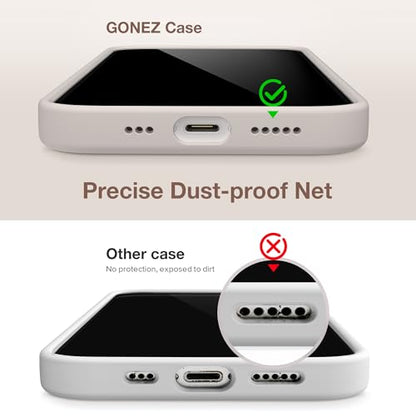 GONEZ Magnetic for iPhone 13/14 Case, Silicone Cover Stone - color: A-Stone, size: Iphone 13 /Iphone 14