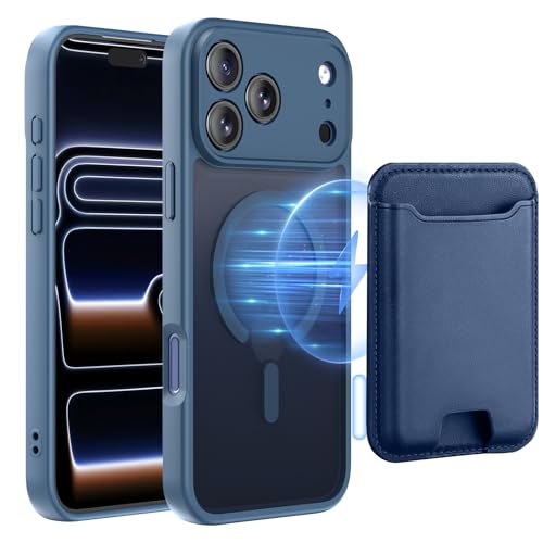TopMade for iPhone 17 Pro Max Case with Mag-Safe Wallet, 4 Cards Holder - color: Blue, size: iPhone 17 Pro Max