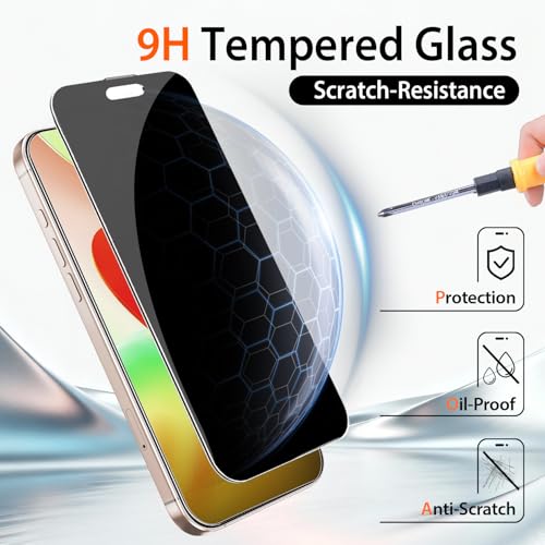 360 Degree Privacy Screen Protector for iPhone 16 Pro Max 6.9-Inch - size: iPhone 16 Pro Max