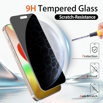 360 Degree Privacy Screen Protector for iPhone 16 Pro Max 6.9-Inch - size: iPhone 16 Pro Max