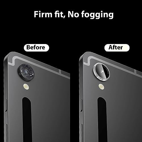 Zeking (2 Set) Camera Lens Protector Compatible with Samsung Galaxy Tab S11 X730/X736, Scratch-Resistant HD Clarity Ultra-Thin 9H Tempered Glass with Aluminum Edging, Individual Metal Lens Cover (Silver) - color: Silver
