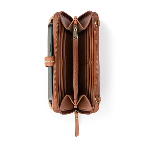 The Sak Iris Smartphone Crossbody Purse - Small Women's Cellphone Bag & Wallet For Everyday- Convertible Wristlet With Zipper | Fits Most Smartphones, Card Slots & Zip Pocket, Detachable Wristlet & Crossbody Straps, Hands-Free for Travel & Errands - color