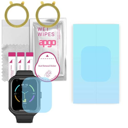 2X apgo HD HQ Flex Ultra-Clear Screen Protector for Bemi Fun, Hydrogel Film, Flexible, Soft TPU with Positioning Layer Easy Installation